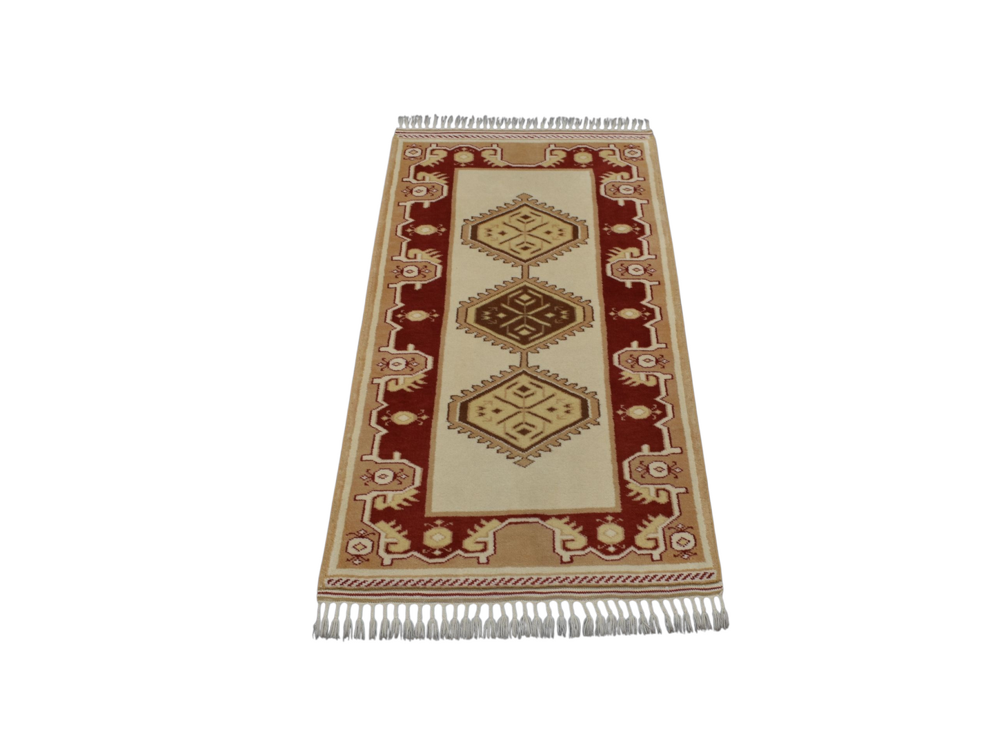 Kilim Antik El Dokuma Gemi Suyu Milas Yün Halı 0694 - Yeni - Çok Renkli