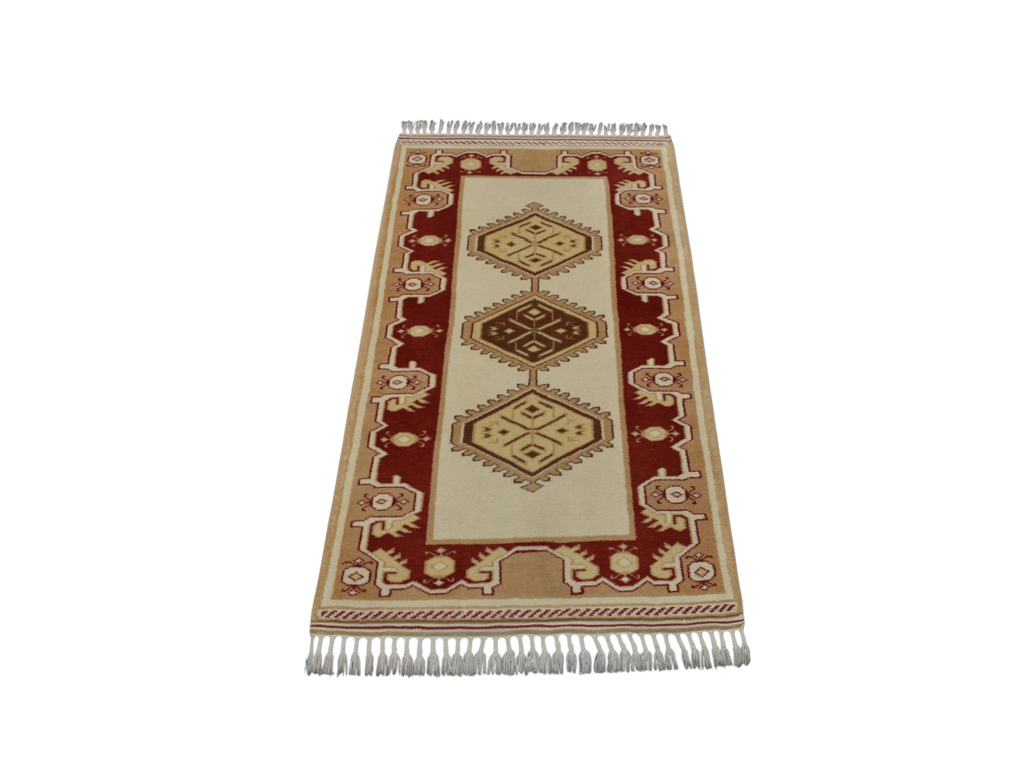 Kilim Antik El Dokuma Gemi Suyu Milas Yün Halı 0694 - Yeni - Çok Renkli