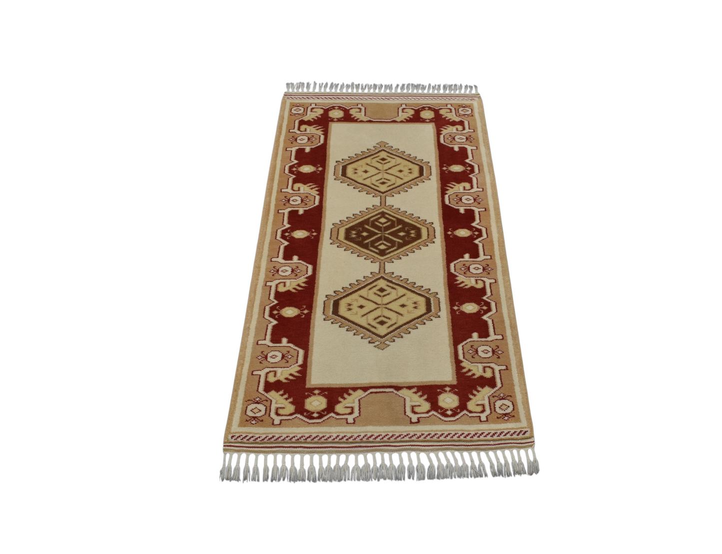 Kilim Antik El Dokuma Gemi Suyu Milas Yün Halı 0694 - Yeni - Çok Renkli