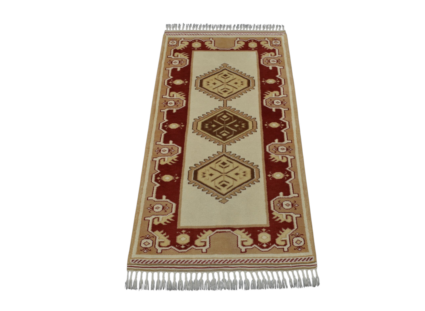Kilim Antik El Dokuma Gemi Suyu Milas Yün Halı 0694 - Yeni - Çok Renkli