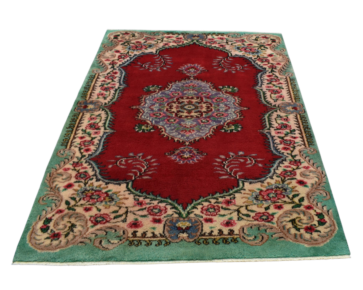 Kilim Antik El Dokuma İzmir Foça Yün Salon Halısı 0698 - Yeni - Çok Renkli