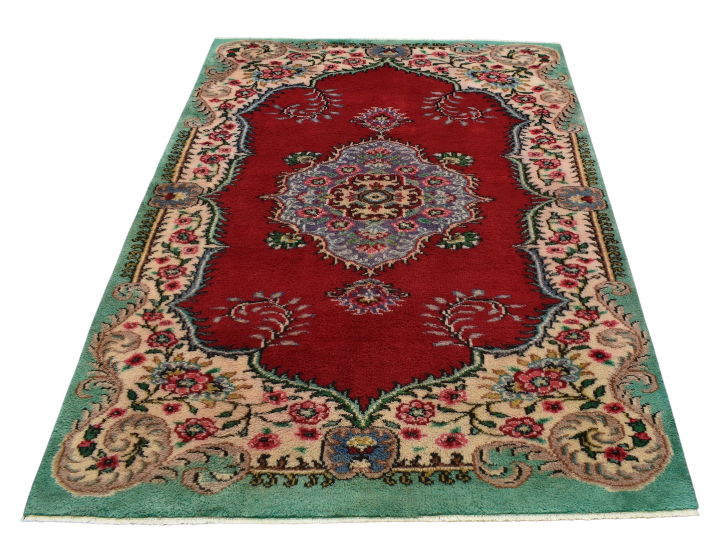 Kilim Antik El Dokuma İzmir Foça Yün Salon Halısı 0698 - Yeni - Çok Renkli