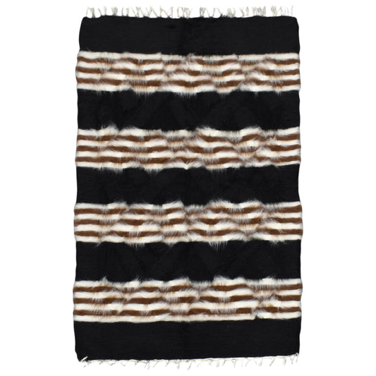 Kilim Antik El Dokuma Tiftik Yün Siirt Battaniyesi Kilim 0700 - Yeni - Çok Renkli