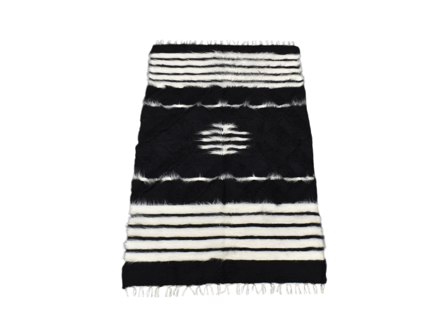 Kilim Antik El Dokuma Tiftik Yün Siirt Battaniyesi Kilim 0702 - Yeni - Çok Renkli