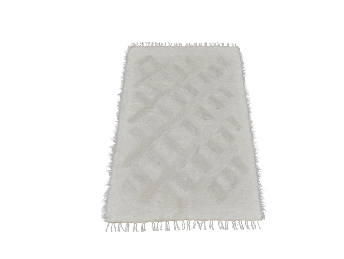 Kilim Antik El Dokuma Tiftik Yün Siirt Battaniyesi Kilim 0707 - Yeni - Beyaz