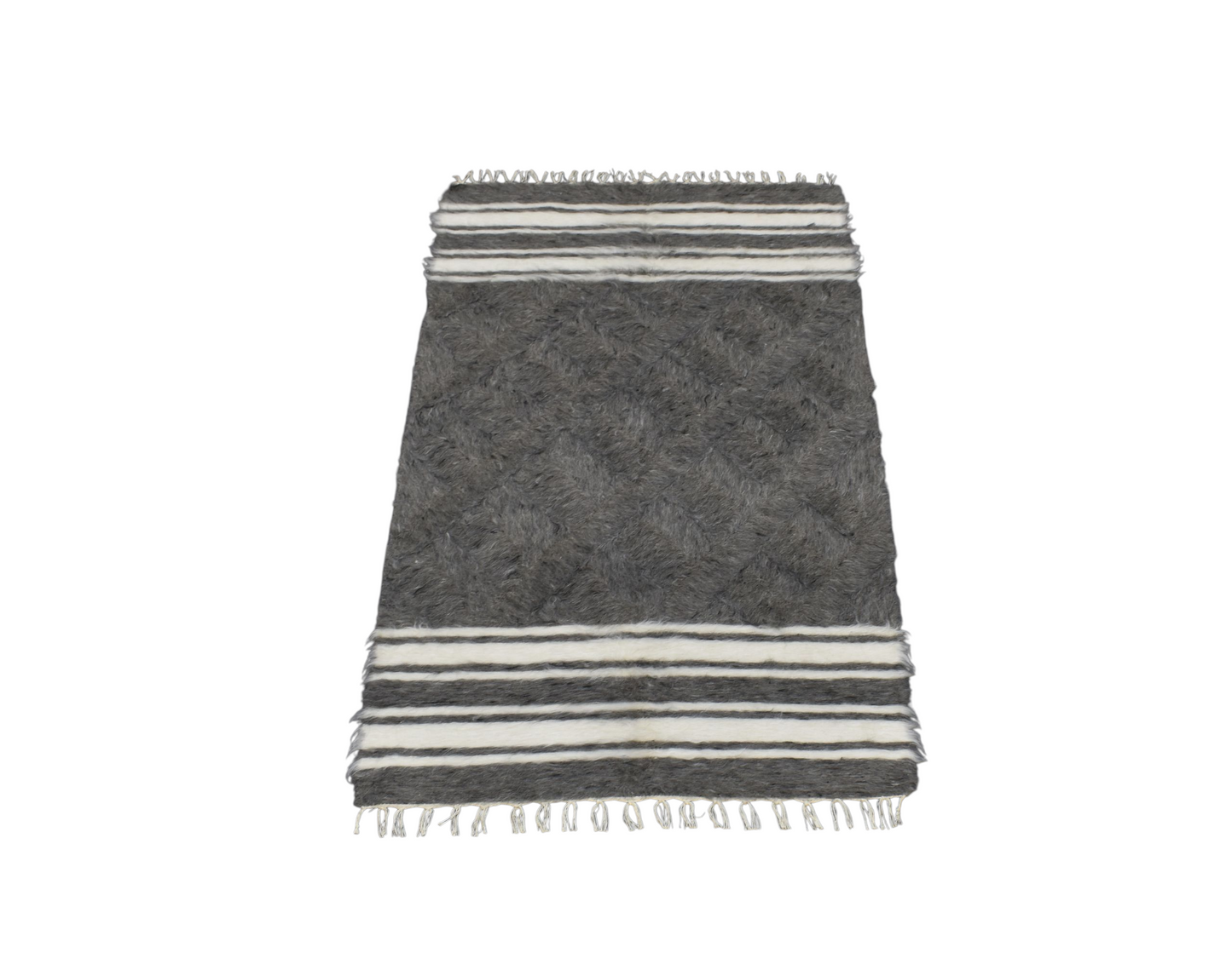 Kilim Antik El Dokuma Çizgili Tiftik Yün Siirt Battaniyesi Kilim 0713 - Yeni - Çok Renkli