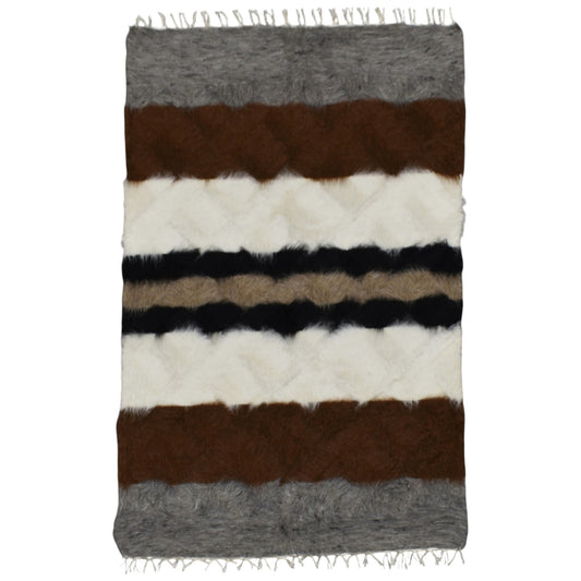 Kilim Antik El Dokuma Tiftik Yün Siirt Battaniyesi Kilim 0718 - Yeni - Çok Renkli