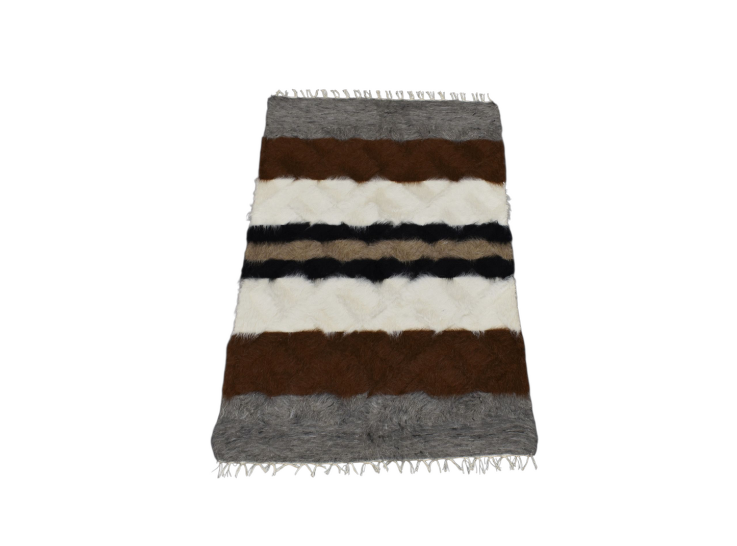 Kilim Antik El Dokuma Tiftik Yün Siirt Battaniyesi Kilim 0718 - Yeni - Çok Renkli