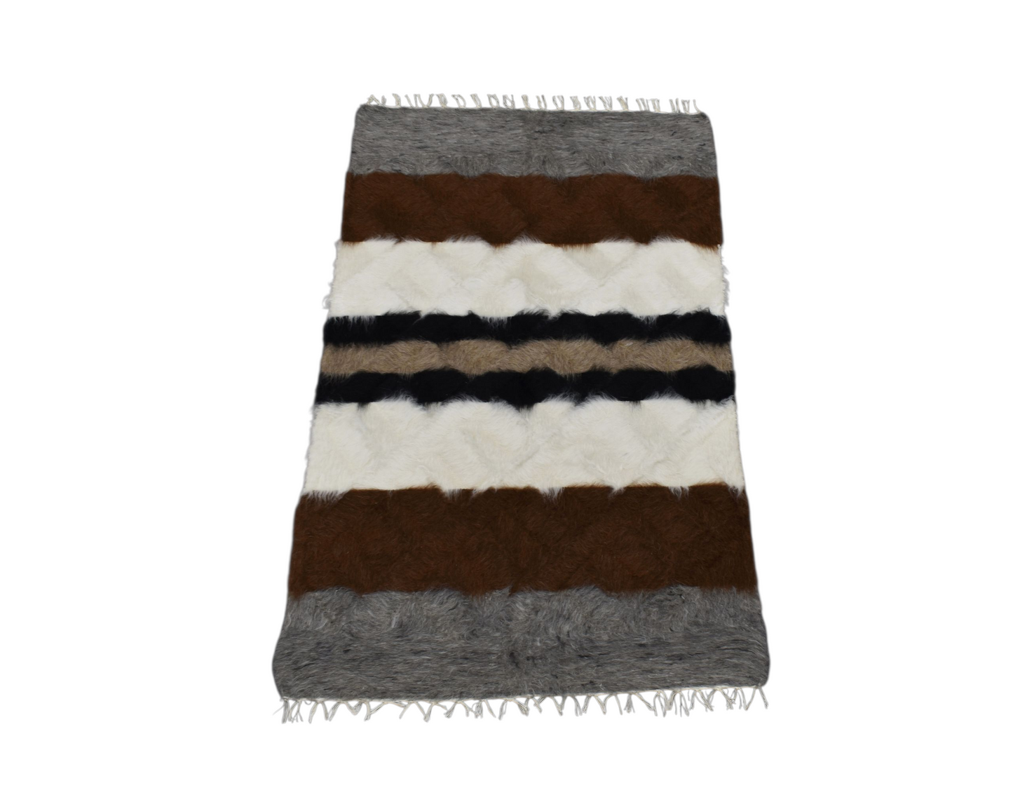 Kilim Antik El Dokuma Tiftik Yün Siirt Battaniyesi Kilim 0718 - Yeni - Çok Renkli