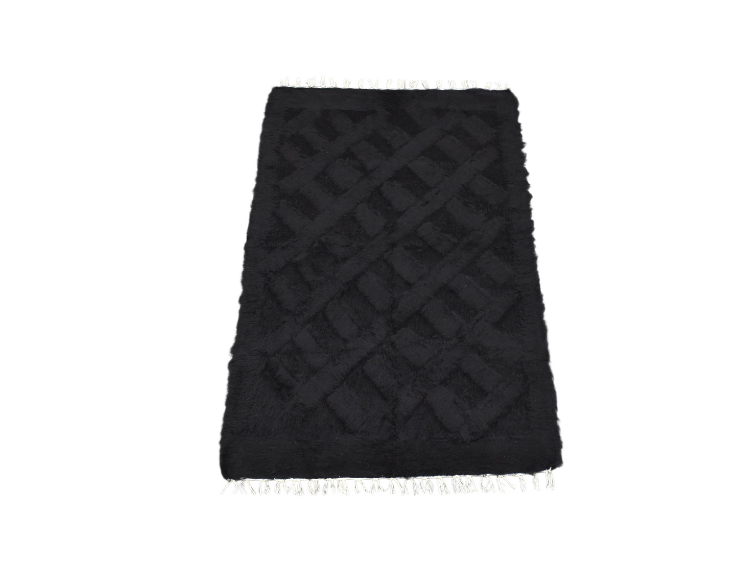 Kilim Antik El Dokuma Tiftik Yün Siirt Battaniyesi Kilim 0719 - Yeni - Siyah