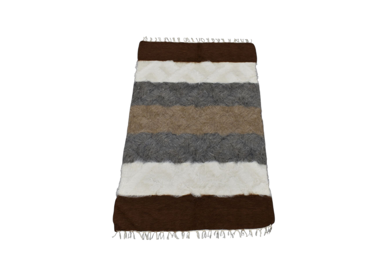 Kilim Antik El Dokuma Tiftik Yün Siirt Battaniyesi Kilim 0721 - Yeni - Çok Renkli