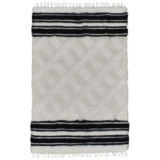 Kilim Antik El Dokuma Hakiki Tiftik Yün Siirt Battaniyesi Kilim 0727 - Yeni - Çok Renkli