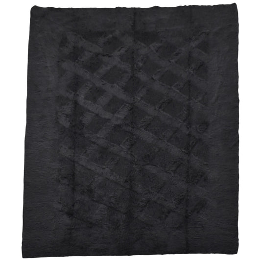 Kilim Antik El Dokuma Dikişsiz Çift Kişilik Tiftik Yün Siirt Battaniyesi Kilim 0741 - Yeni - Siyah