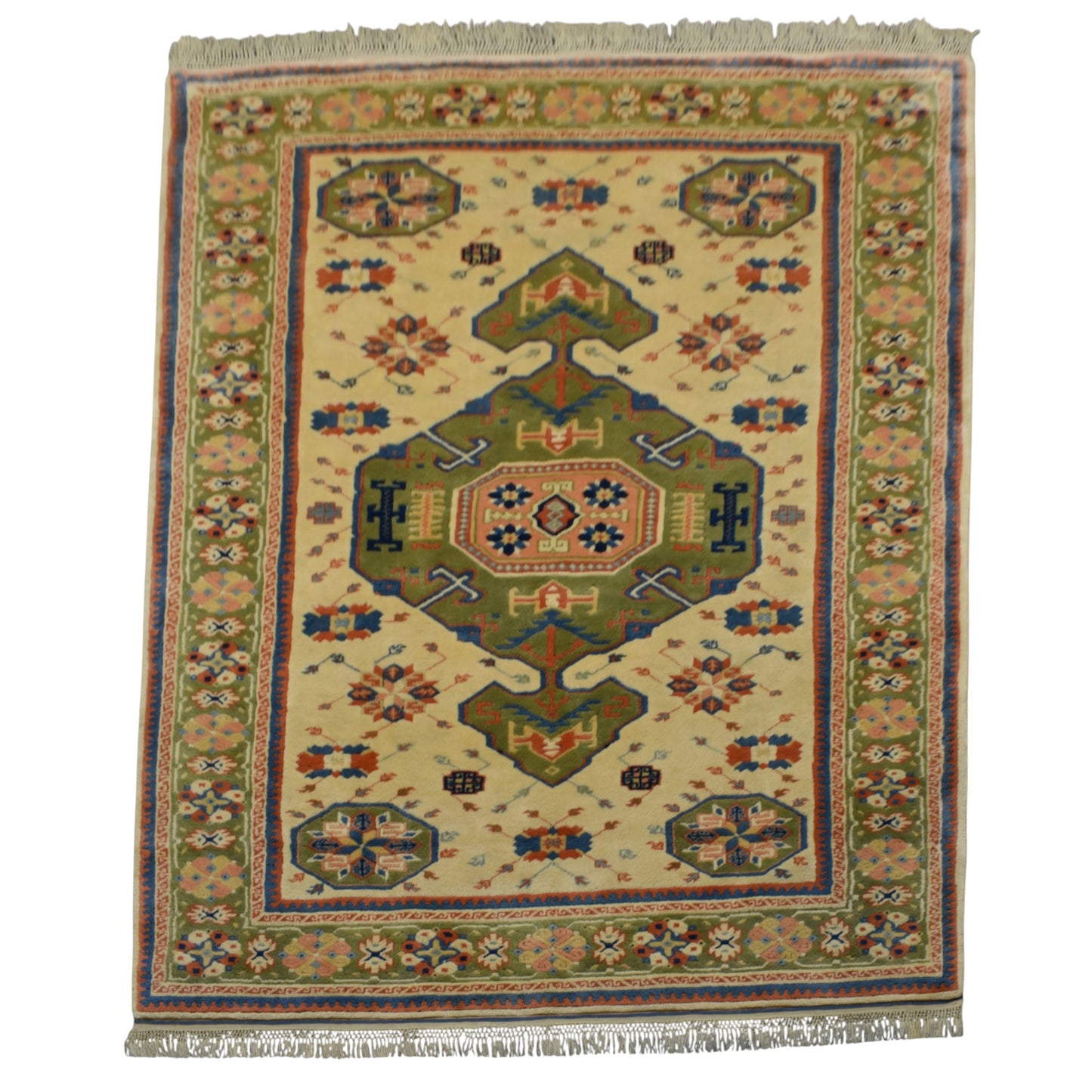 Kilim Antik El Dokuma 6m2 Kirman Oygulu Balıkesir Antik Yörük Yün Halı 0753 - Yeni - Çok Renkli