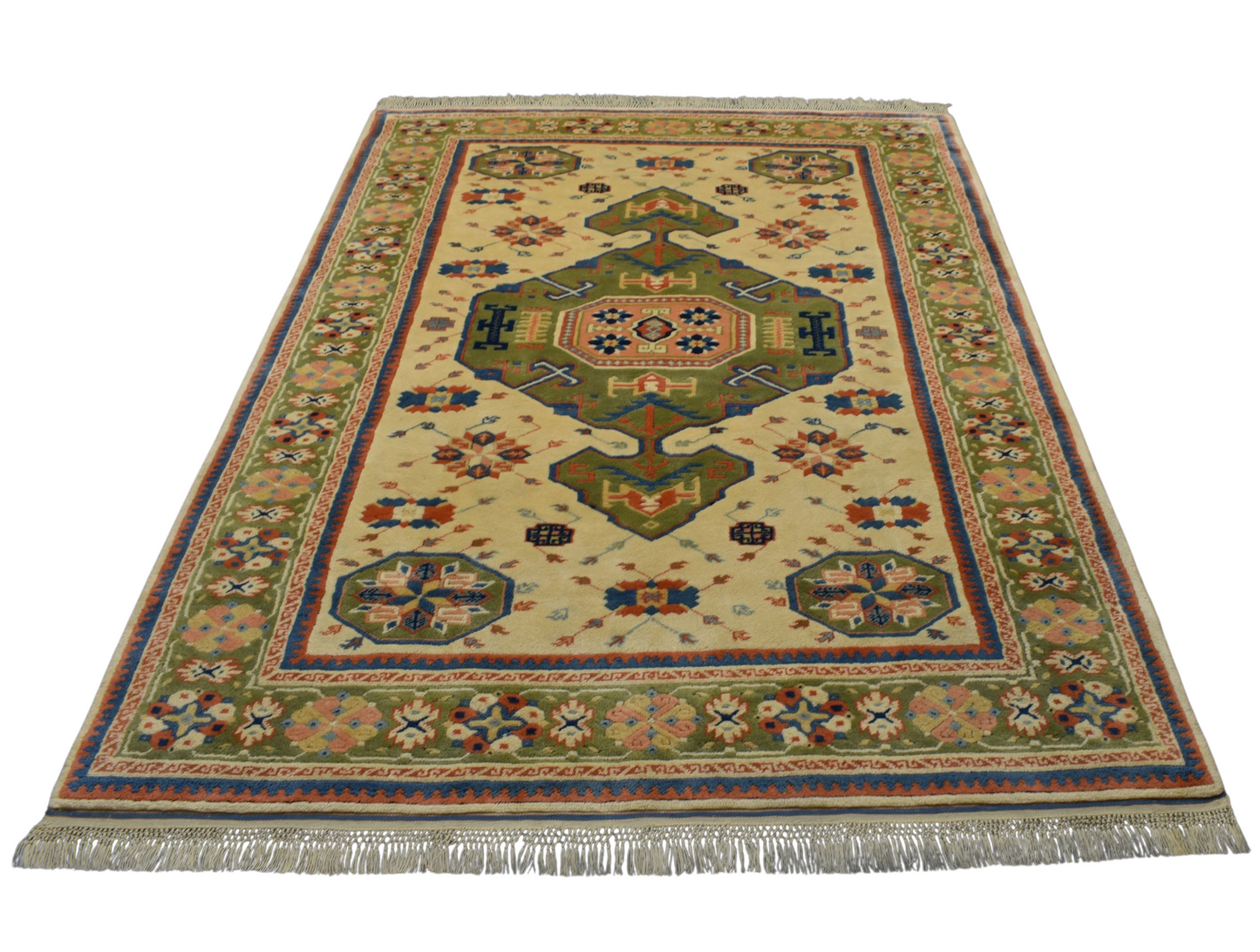 Kilim Antik El Dokuma 6m2 Kirman Oygulu Balıkesir Antik Yörük Yün Halı 0753 - Yeni - Çok Renkli