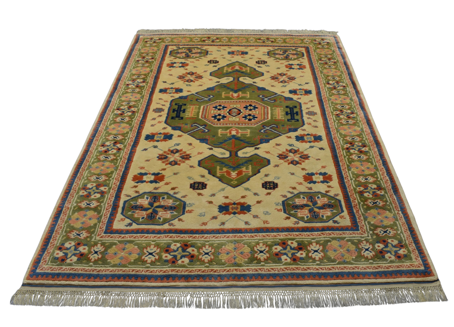 Kilim Antik El Dokuma 6m2 Kirman Oygulu Balıkesir Antik Yörük Yün Halı 0753 - Yeni - Çok Renkli