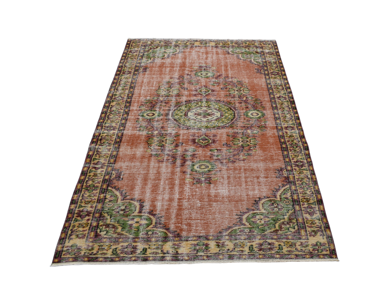 Kilim Antik El Dokuma Göbekli 4m2 Yün Halı 0756 - Vintage - Çok Renkli