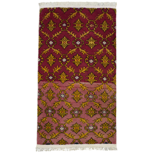 Kilim Antik El Dokuma Çiçekli Karacahisar Yün Halı 0757 - Yeni - Çok Renkli
