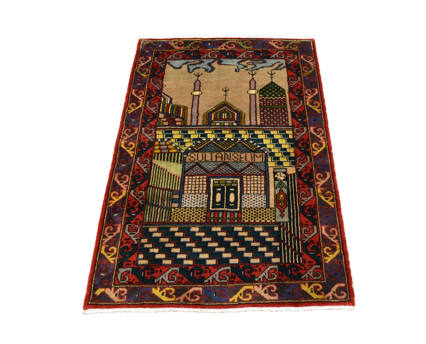 Kilim Antik El Dokuması Yavuz Sultan Selim Konya Mevlana Yün Halı 0758 - Yeni - Çok Renkli