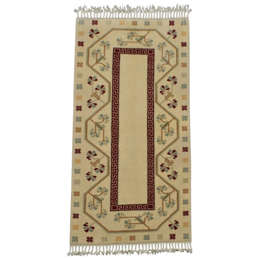 Kilim Antik El Dokuma Çiçekli Muğla Milas Yün Yolluk Halı 0762 - Yeni - Çok Renkli