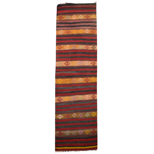 Kilim Antik El Dokuma Sivas Yolluk Yün Kilim 0772 - Antika - Çok Renkli