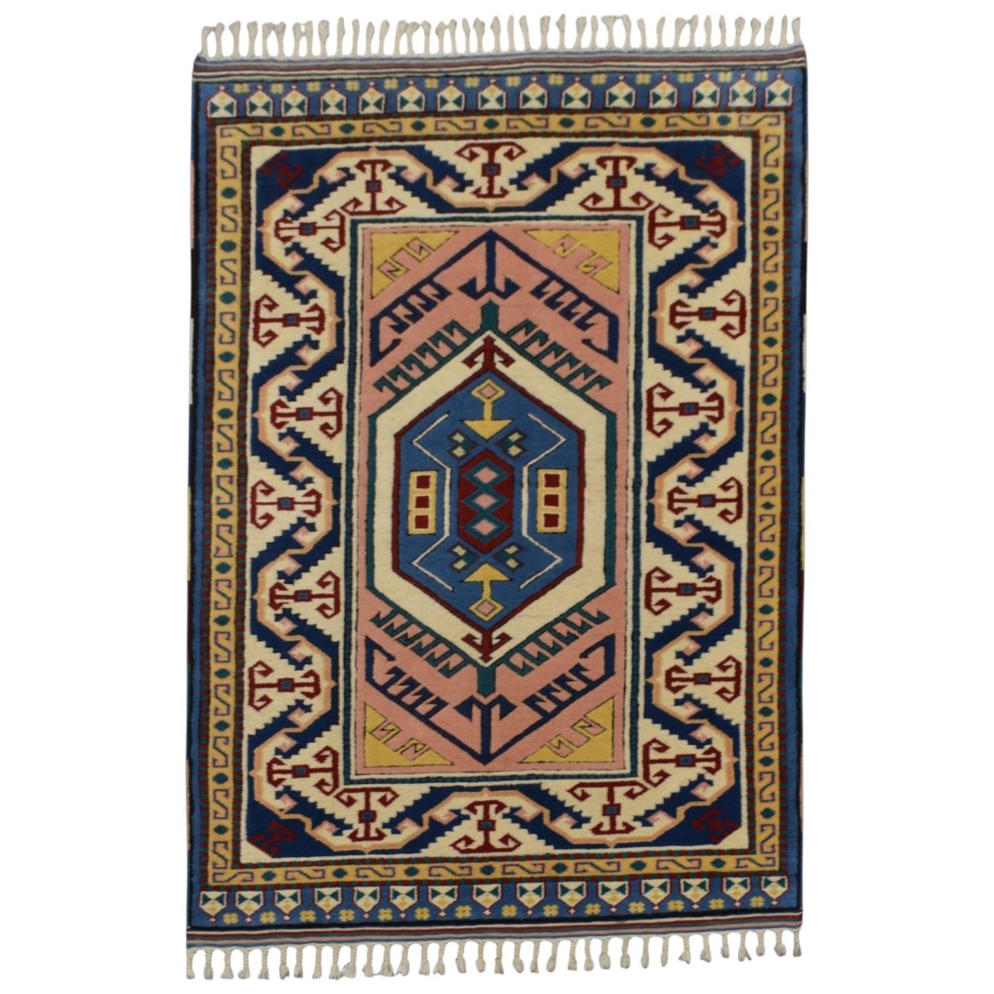 Kilim Antik El Dokuma Oygulu İzmir Antik Yörük Yün Halı 0774 - Yeni - Çok Renkli