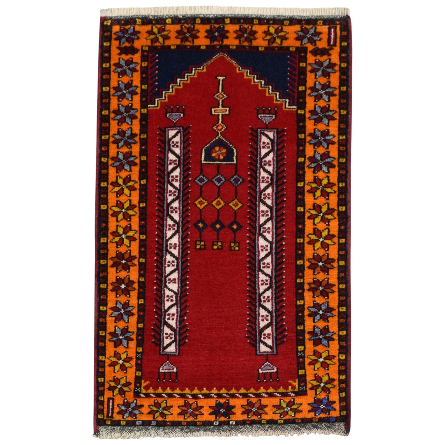 Kilim Antik El Dokuma Seccade Namazlık Niğde Ortaköy Yün Halı 0775 - Yeni - Çok Renkli