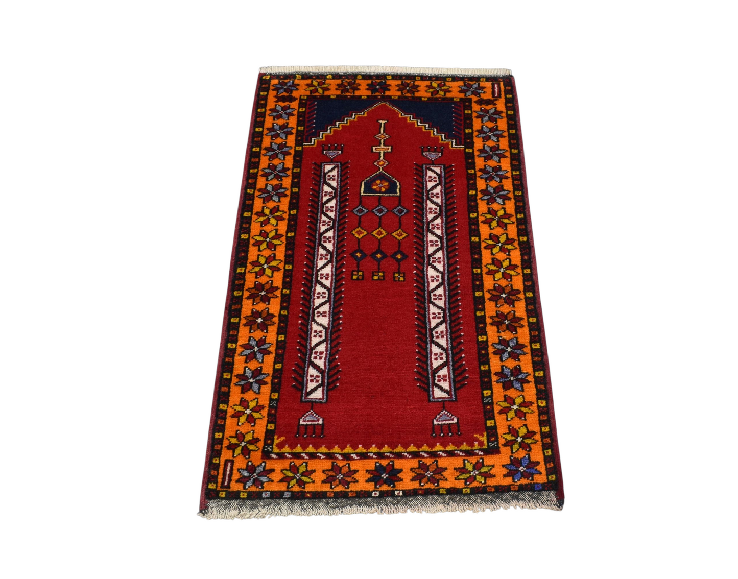 Kilim Antik El Dokuma Seccade Namazlık Niğde Ortaköy Yün Halı 0775 - Yeni - Çok Renkli