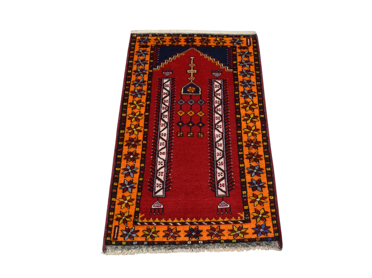 Kilim Antik El Dokuma Seccade Namazlık Niğde Ortaköy Yün Halı 0775 - Yeni - Çok Renkli