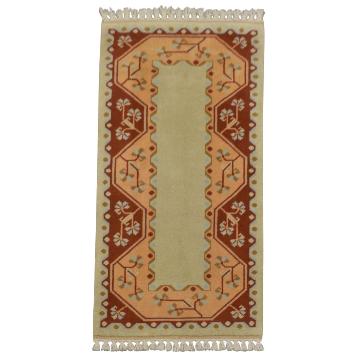 Kilim Antik El Dokuma Çiçekli Milas Yolluk Yün Halı 0779 - Yeni - Çok Renkli