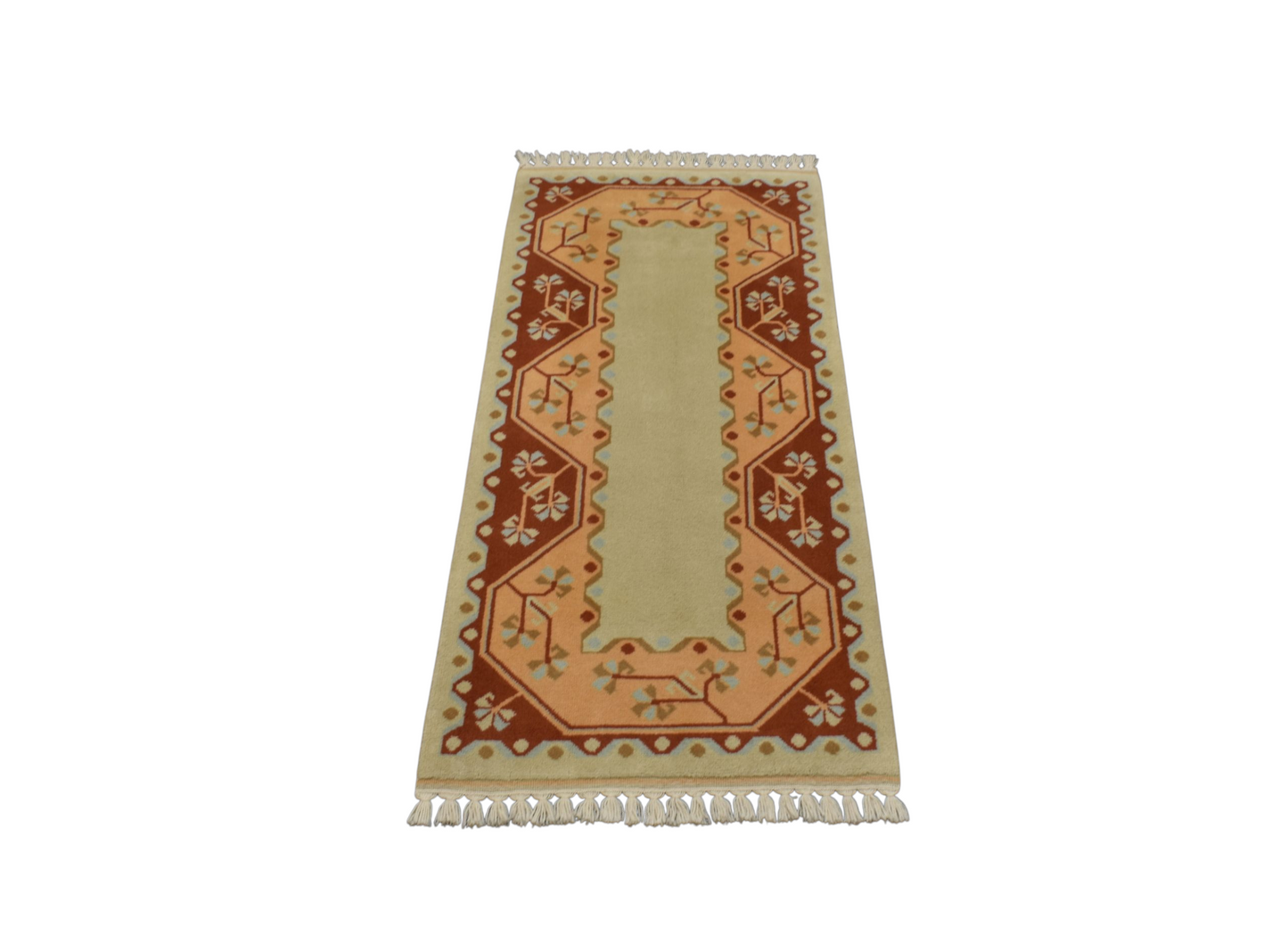 Kilim Antik El Dokuma Çiçekli Milas Yolluk Yün Halı 0779 - Yeni - Çok Renkli