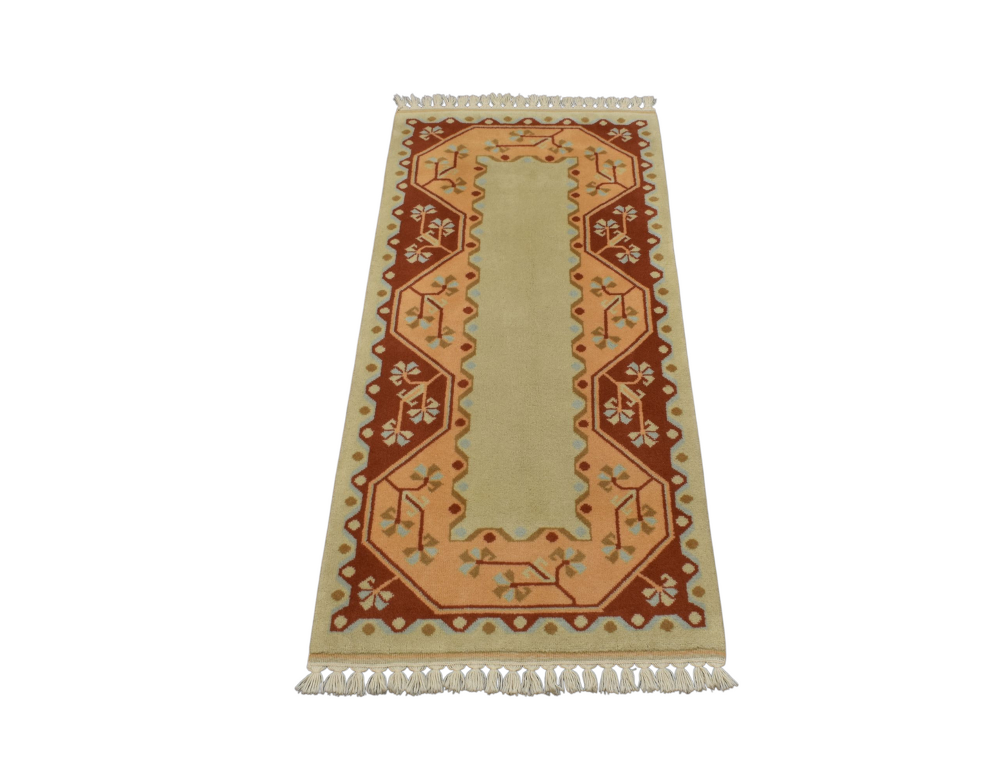 Kilim Antik El Dokuma Çiçekli Milas Yolluk Yün Halı 0779 - Yeni - Çok Renkli
