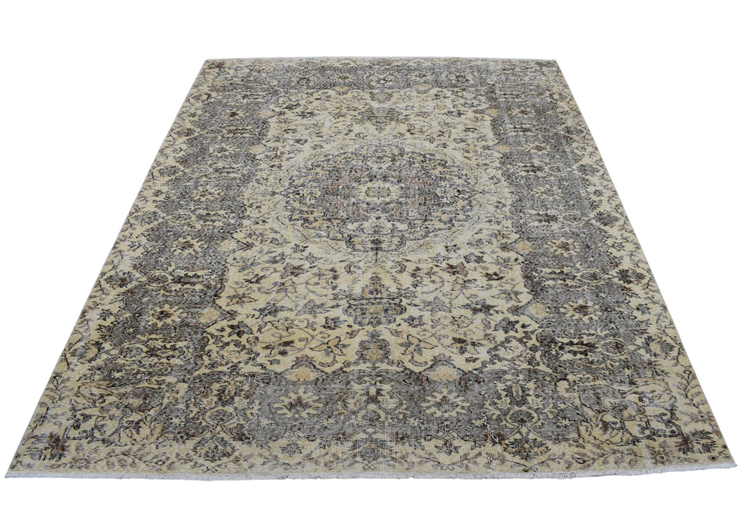 Kilim Antik 6m2 El Dokuma Eskitme Yün Salon Halısı 0780 - Vintage - Çok Renkli