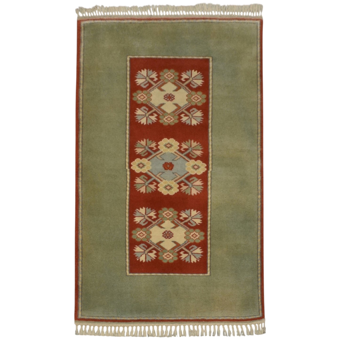 Kilim Antik El Dokuma Çiçekli Muğla Milas Yün Halı 0781 - Yeni - Çok Renkli