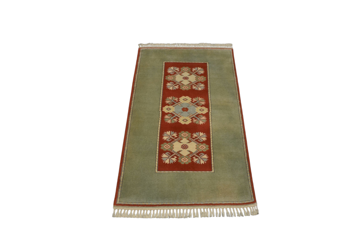 Kilim Antik El Dokuma Çiçekli Muğla Milas Yün Halı 0781 - Yeni - Çok Renkli