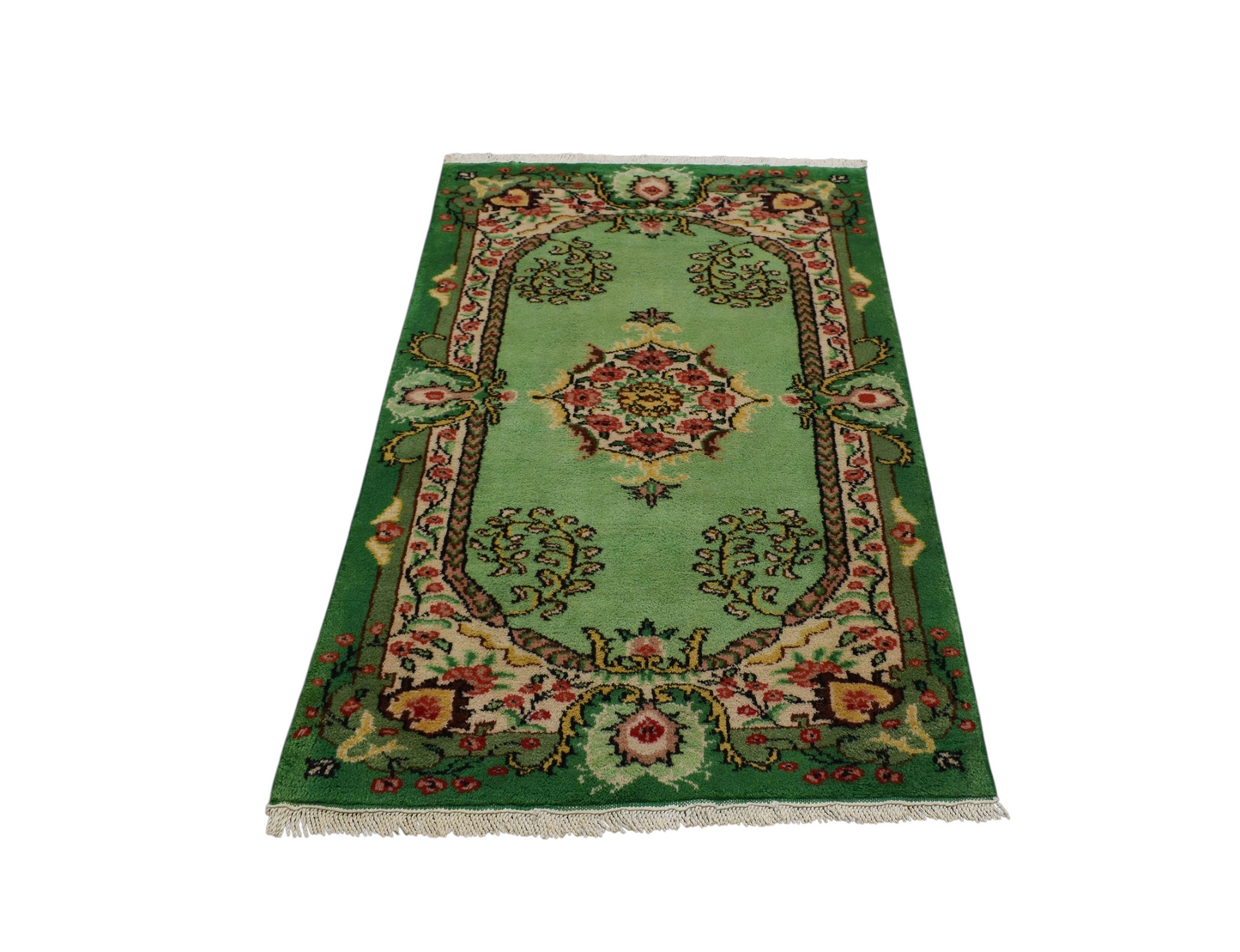 Kilim Antik El Dokuma Topkapı Burdur Yün Halı 0784 - Yeni - Yeşil