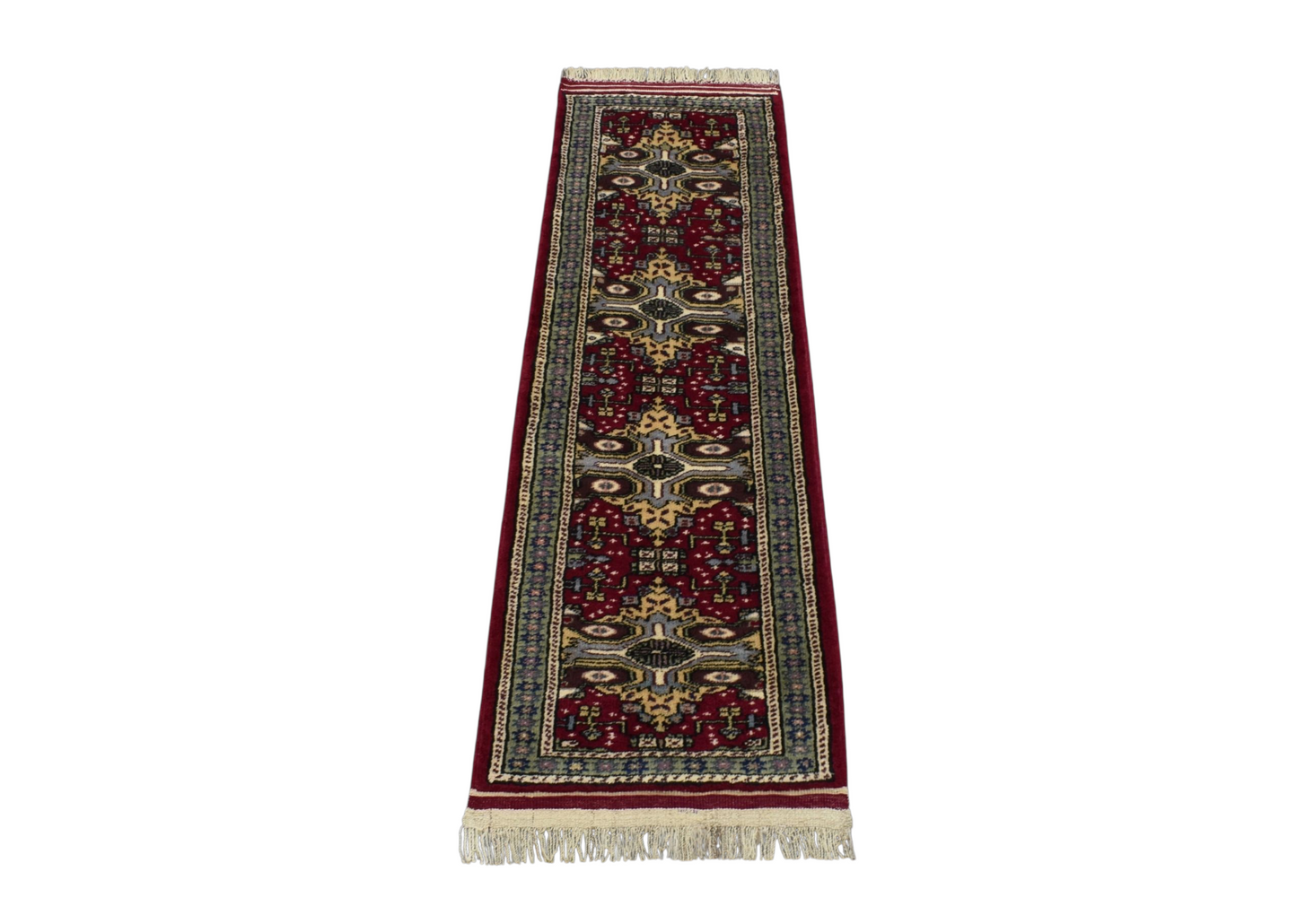 Kilim Antik El Dokuma Şirvan İran Mini Yolluk Yüne Yün Halı 0785 - Antika - Çok Renkli