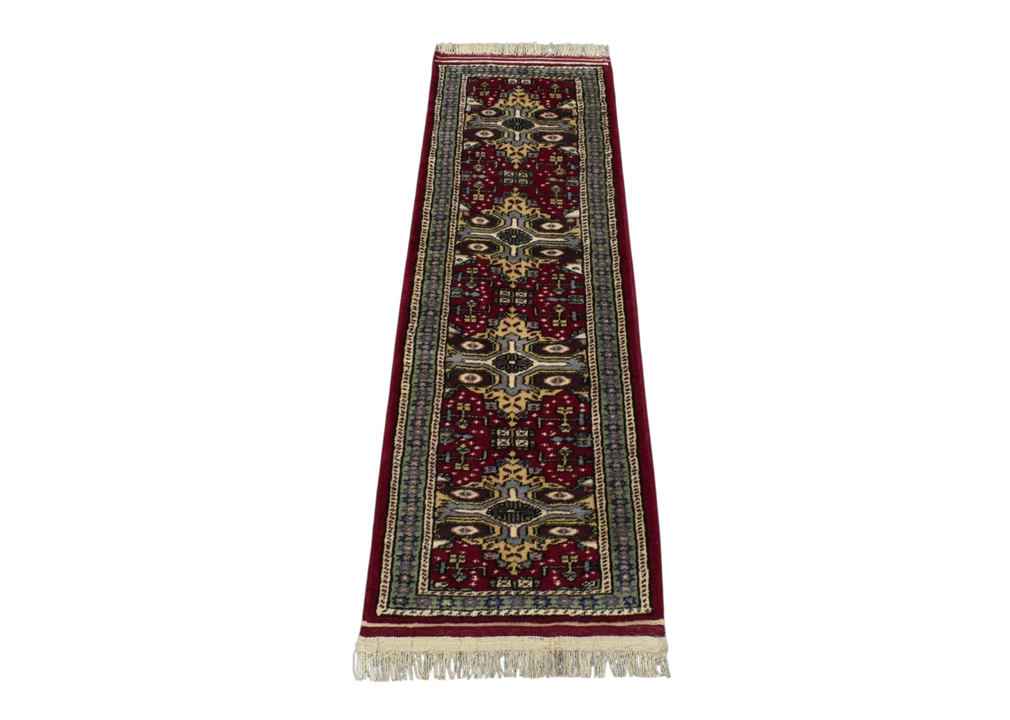 Kilim Antik El Dokuma Şirvan İran Mini Yolluk Yüne Yün Halı 0785 - Antika - Çok Renkli
