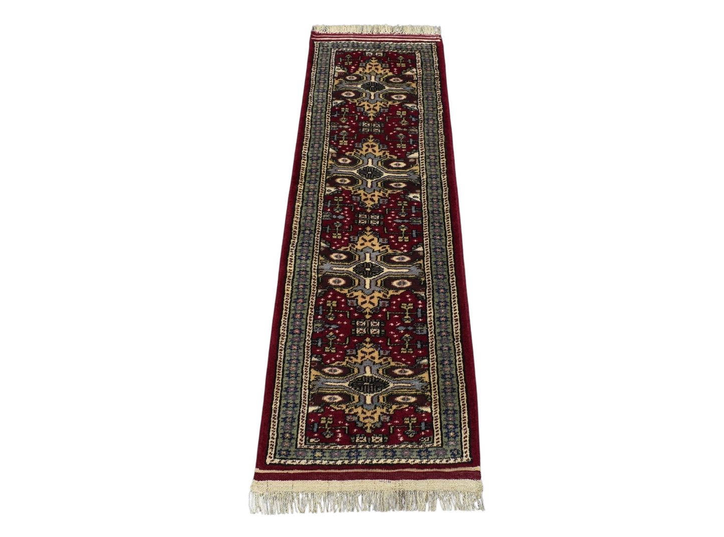 Kilim Antik El Dokuma Şirvan İran Mini Yolluk Yüne Yün Halı 0785 - Antika - Çok Renkli