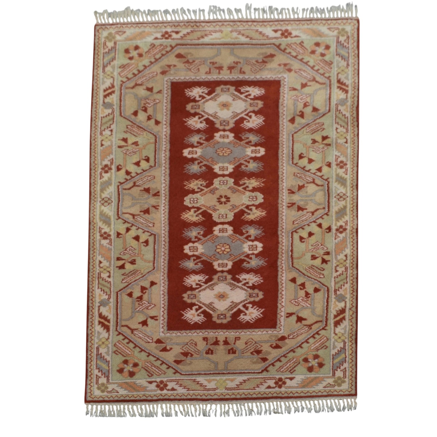 Kilim Antik El Dokuma Çiçekli Bozalan Milas Yün Halı 0788 - Yeni - Çok Renkli
