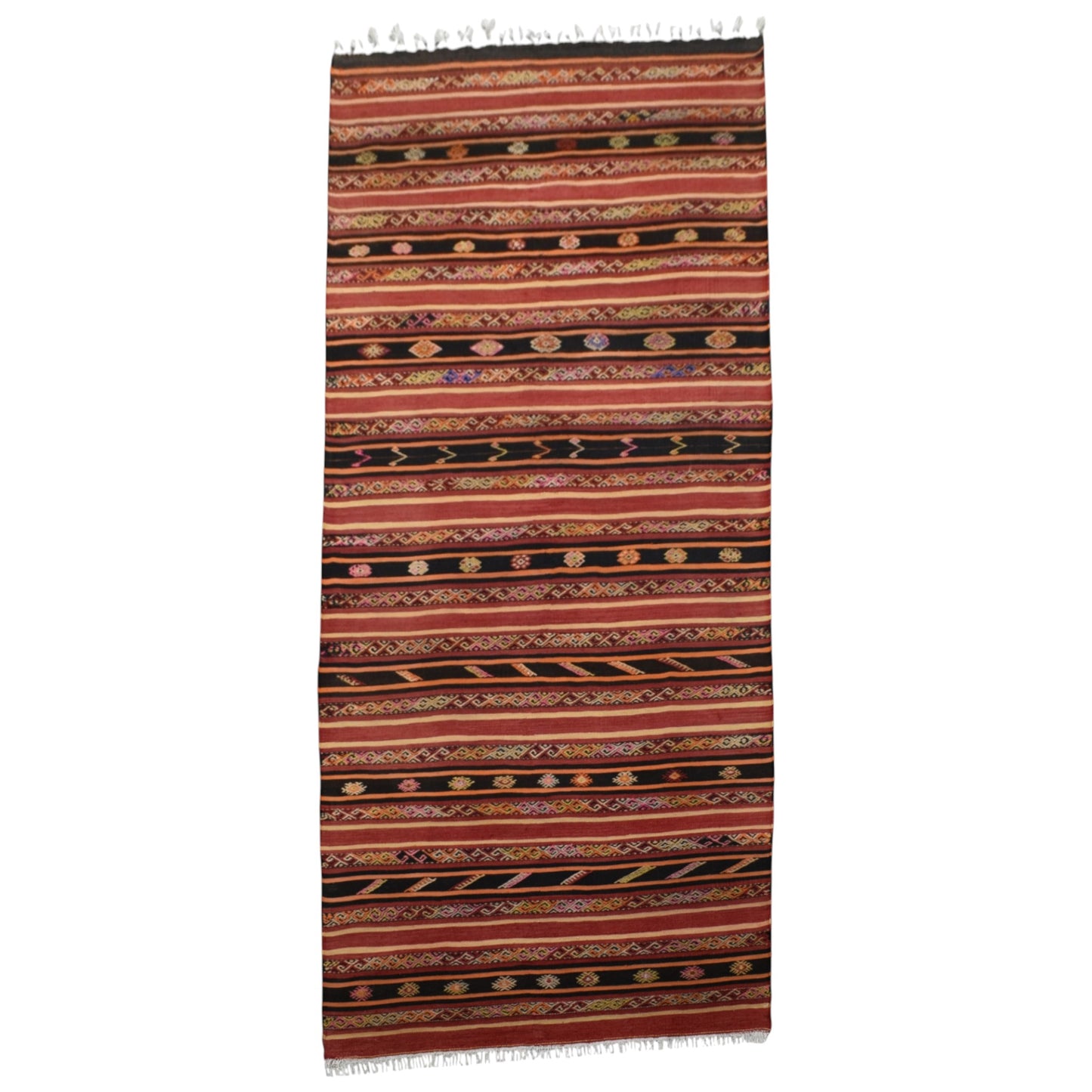Kilim Antik El Dokuması Yekpare Malatya Yolluk Yün Kilim 0793 - Yeni - Çok Renkli