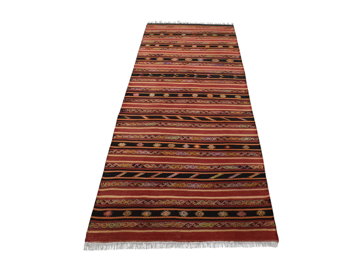 Kilim Antik El Dokuması Yekpare Malatya Yolluk Yün Kilim 0793 - Yeni - Çok Renkli