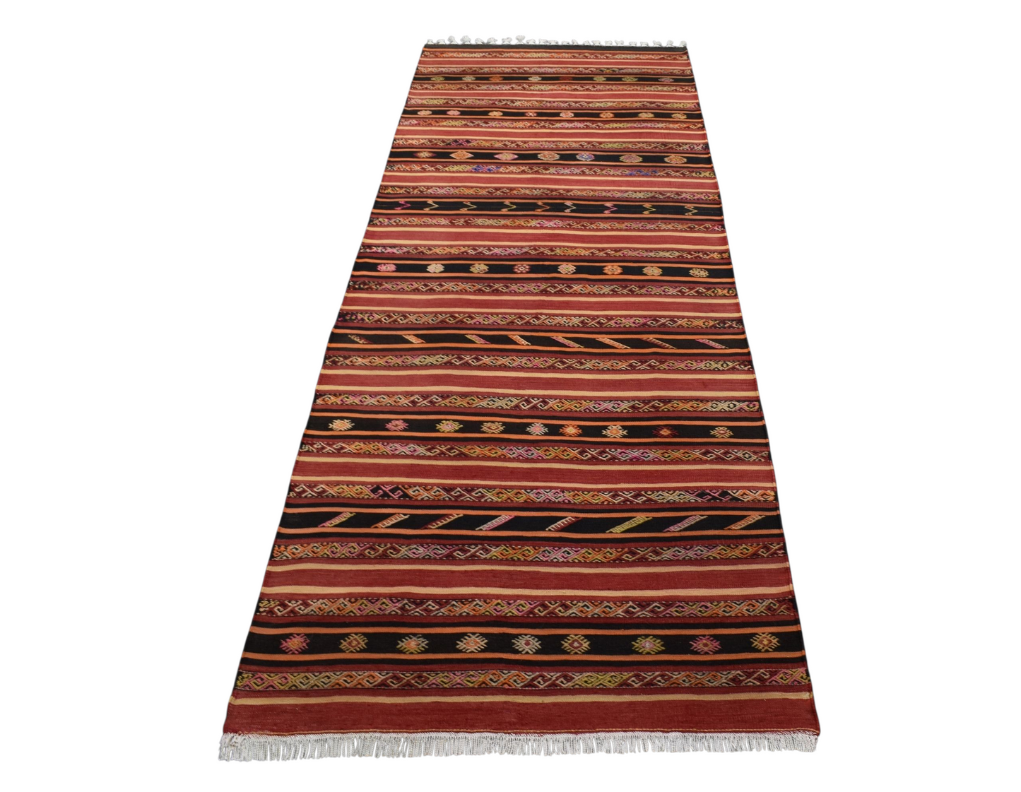 Kilim Antik El Dokuması Yekpare Malatya Yolluk Yün Kilim 0793 - Yeni - Çok Renkli