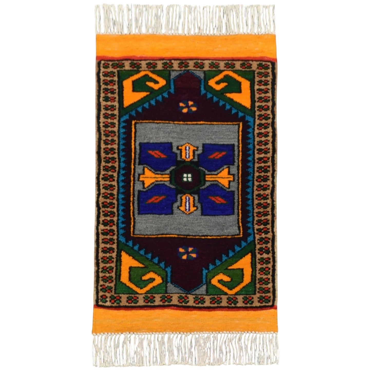 Kilim Antik El Dokuma Konya Yörük Yün Halı 0795 - Yeni - Çok Renkli