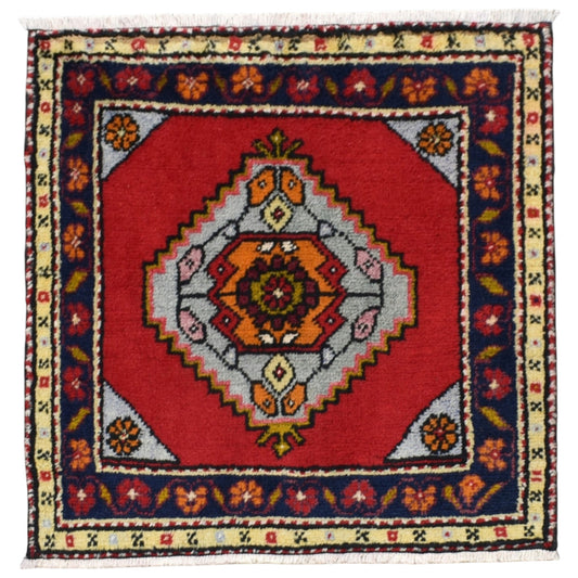 Kilim Antik El Dokuma Cappadocia Köşe Minderi Kare Yün Halı 0796 - Yeni - Çok Renkli