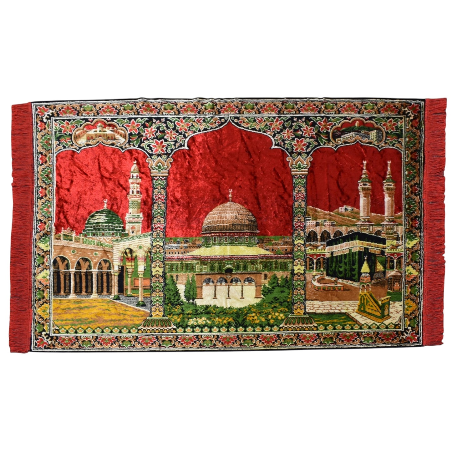 Kilim Antik Manzara Kutsal Belde Tasvirli Camili Duvar Halısı 0803 - Yeni - Çok Renkli