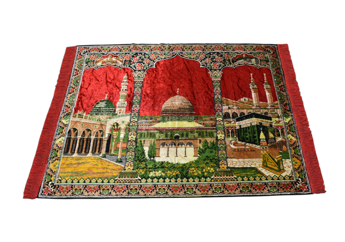 Kilim Antik Manzara Kutsal Belde Tasvirli Camili Duvar Halısı 0803 - Yeni - Çok Renkli