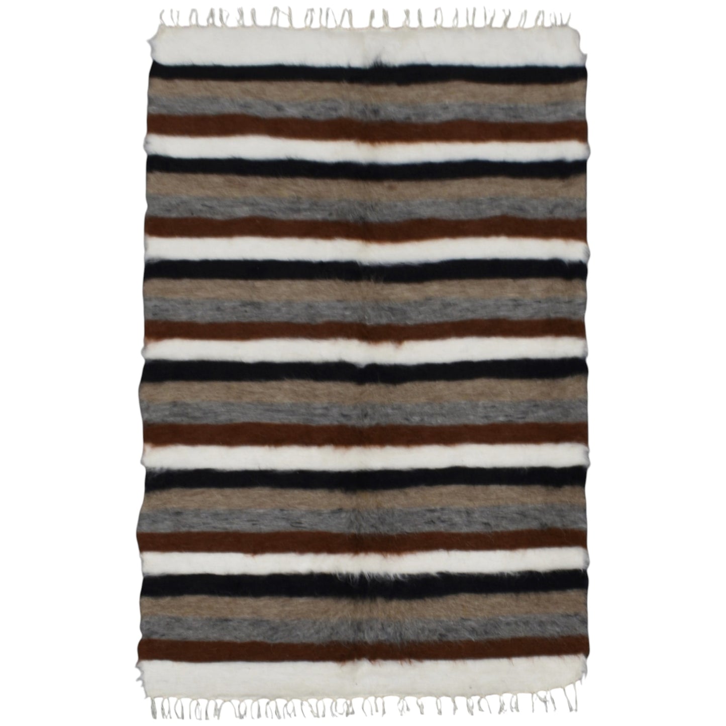 Kilim Antik El Dokuma Tiftik Yün Siirt Battaniyesi Kilim 0804 - Yeni - Çok Renkli