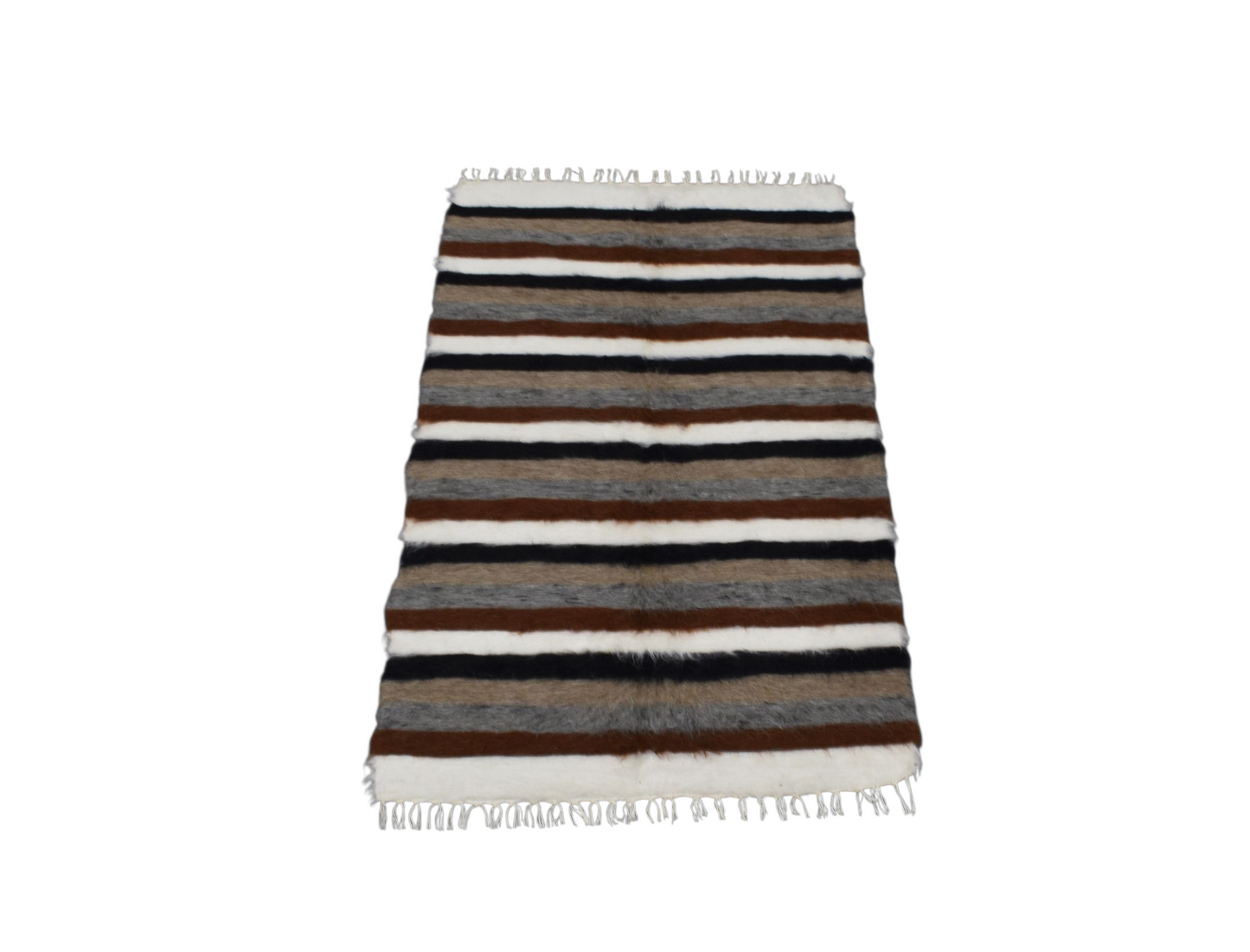 Kilim Antik El Dokuma Tiftik Yün Siirt Battaniyesi Kilim 0804 - Yeni - Çok Renkli