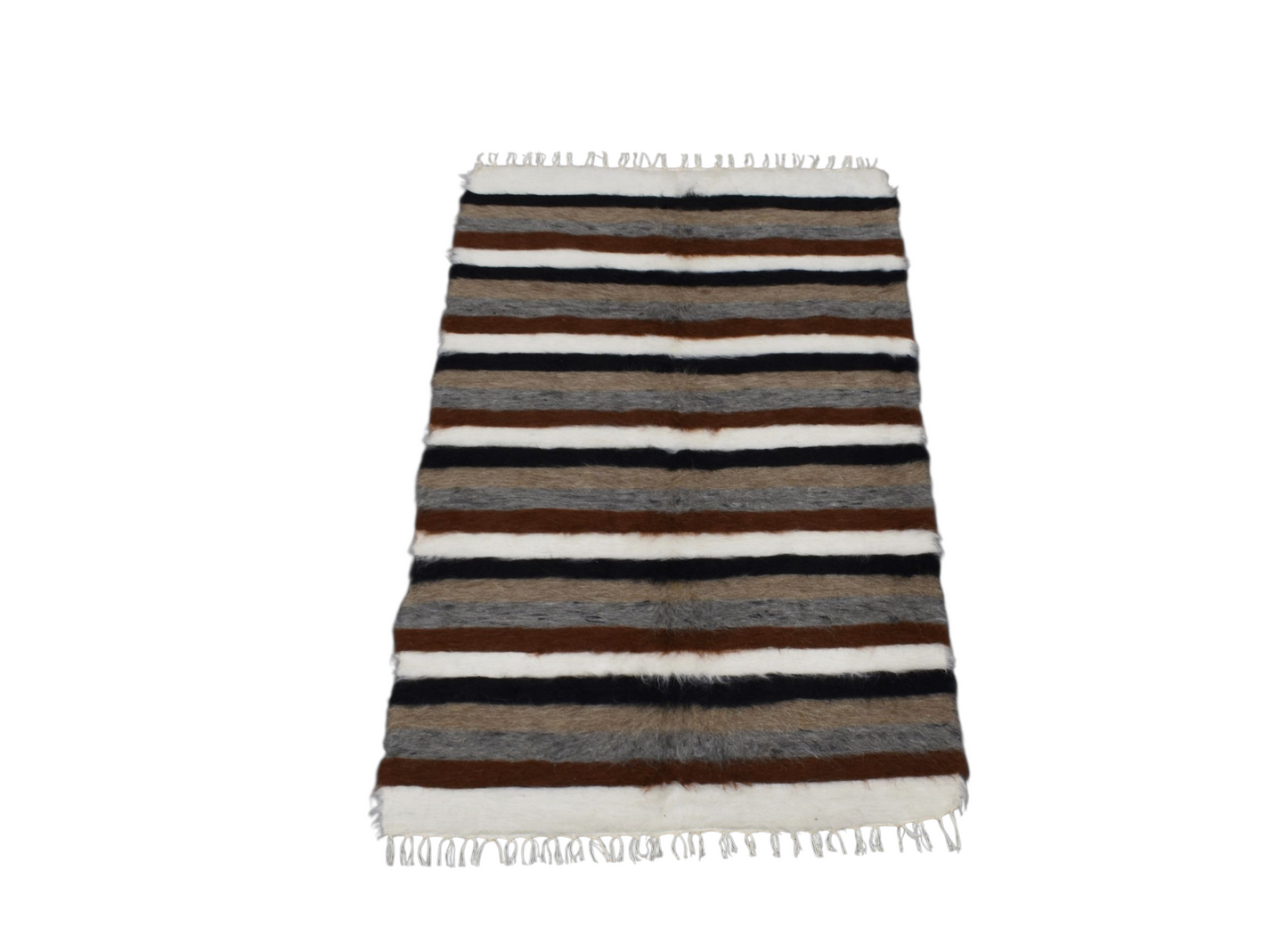 Kilim Antik El Dokuma Tiftik Yün Siirt Battaniyesi Kilim 0804 - Yeni - Çok Renkli